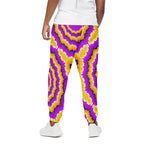 Yellow Explosion Moving Optical Illusion Cotton Pants