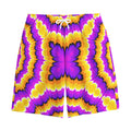 Yellow Explosion Moving Optical Illusion Cotton Shorts
