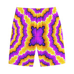 Yellow Explosion Moving Optical Illusion Cotton Shorts