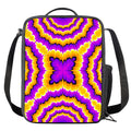 Yellow Explosion Moving Optical Illusion Crossbody Lunch Bag