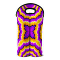 Yellow Explosion Moving Optical Illusion Double Neoprene Wine Tote