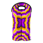 Yellow Explosion Moving Optical Illusion Double Neoprene Wine Tote