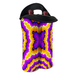 Yellow Explosion Moving Optical Illusion Double Neoprene Wine Tote