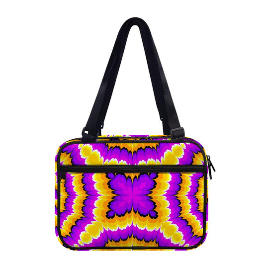 Yellow Explosion Moving Optical Illusion Double Strap Bible Bag