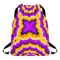 Yellow Explosion Moving Optical Illusion Drawstring Backpack