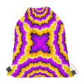 Yellow Explosion Moving Optical Illusion Drawstring Bag