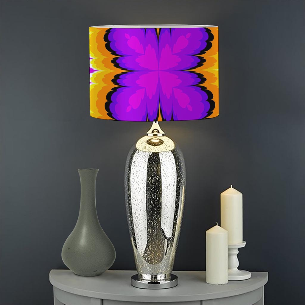 Yellow Explosion Moving Optical Illusion Drum Lamp Shade