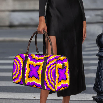 Yellow Explosion Moving Optical Illusion Duffle Bag