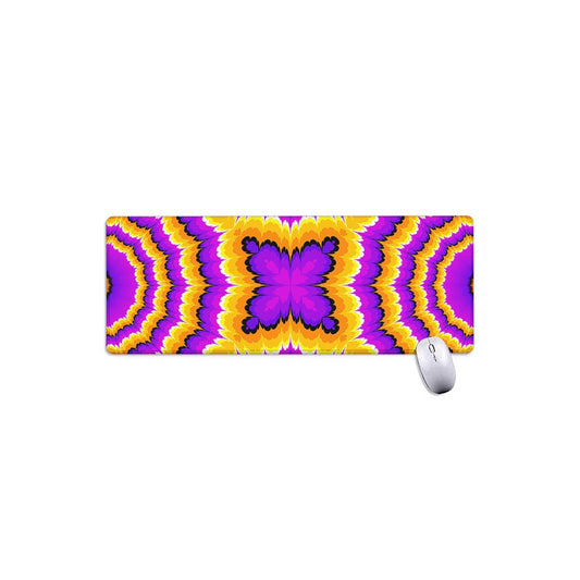 Yellow Explosion Moving Optical Illusion Extended Mouse Pad