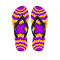 Yellow Explosion Moving Optical Illusion Flip Flops
