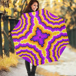 Yellow Explosion Moving Optical Illusion Foldable Umbrella