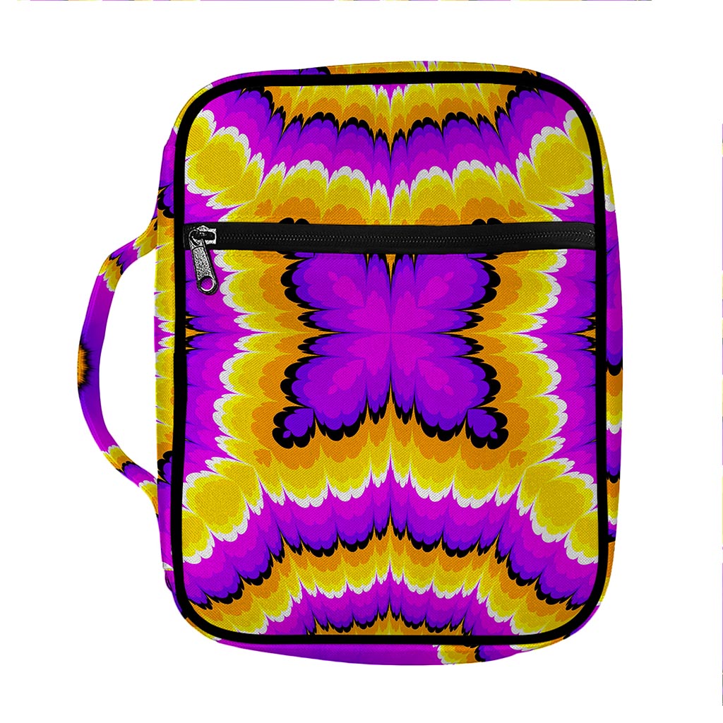 Yellow Explosion Moving Optical Illusion Front Pocket Bible Bag