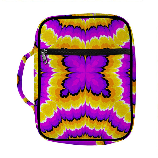 Yellow Explosion Moving Optical Illusion Front Pocket Bible Bag