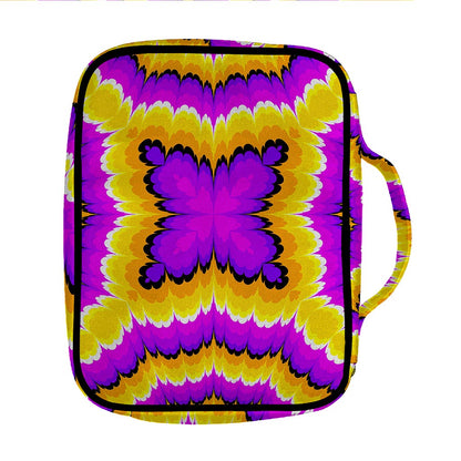 Yellow Explosion Moving Optical Illusion Front Pocket Bible Bag