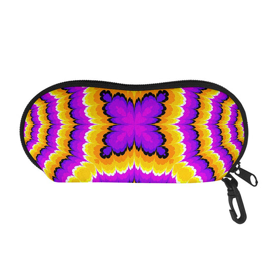 Yellow Explosion Moving Optical Illusion Glasses Case