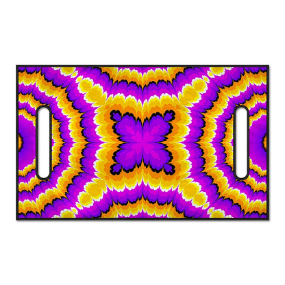 Yellow Explosion Moving Optical Illusion Golf Cart Seat Cover