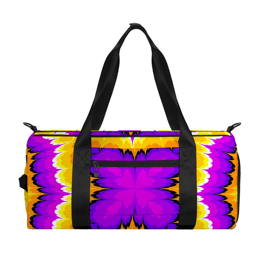 Yellow Explosion Moving Optical Illusion Gym Bag