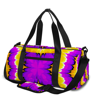 Yellow Explosion Moving Optical Illusion Gym Bag