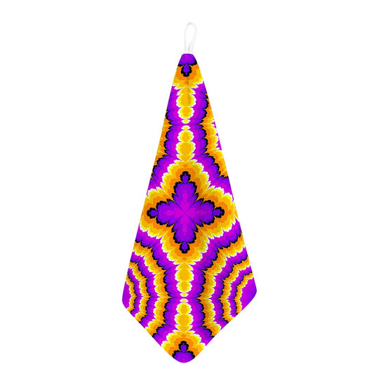 Yellow Explosion Moving Optical Illusion Hand Towel
