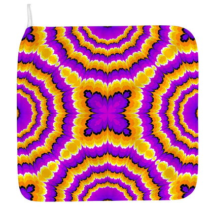 Yellow Explosion Moving Optical Illusion Hand Towel