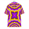 Yellow Explosion Moving Optical Illusion Hawaiian Shirt