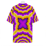 Yellow Explosion Moving Optical Illusion Hawaiian Shirt