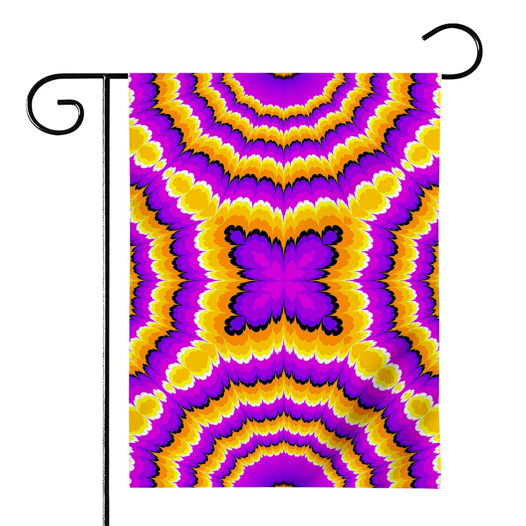 Yellow Explosion Moving Optical Illusion House Flag