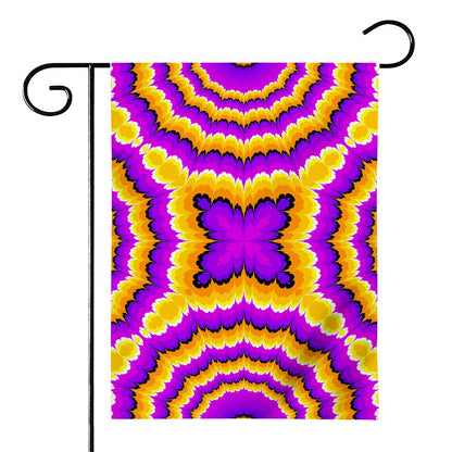 Yellow Explosion Moving Optical Illusion House Flag