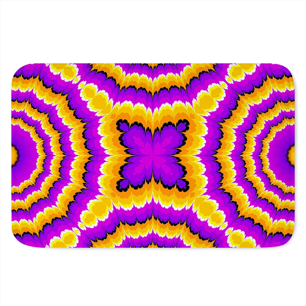 Yellow Explosion Moving Optical Illusion Indoor Door Mat