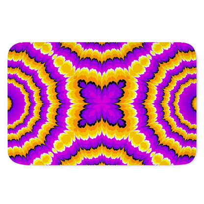 Yellow Explosion Moving Optical Illusion Indoor Door Mat