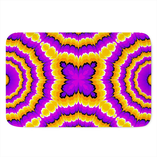 Yellow Explosion Moving Optical Illusion Indoor Door Mat