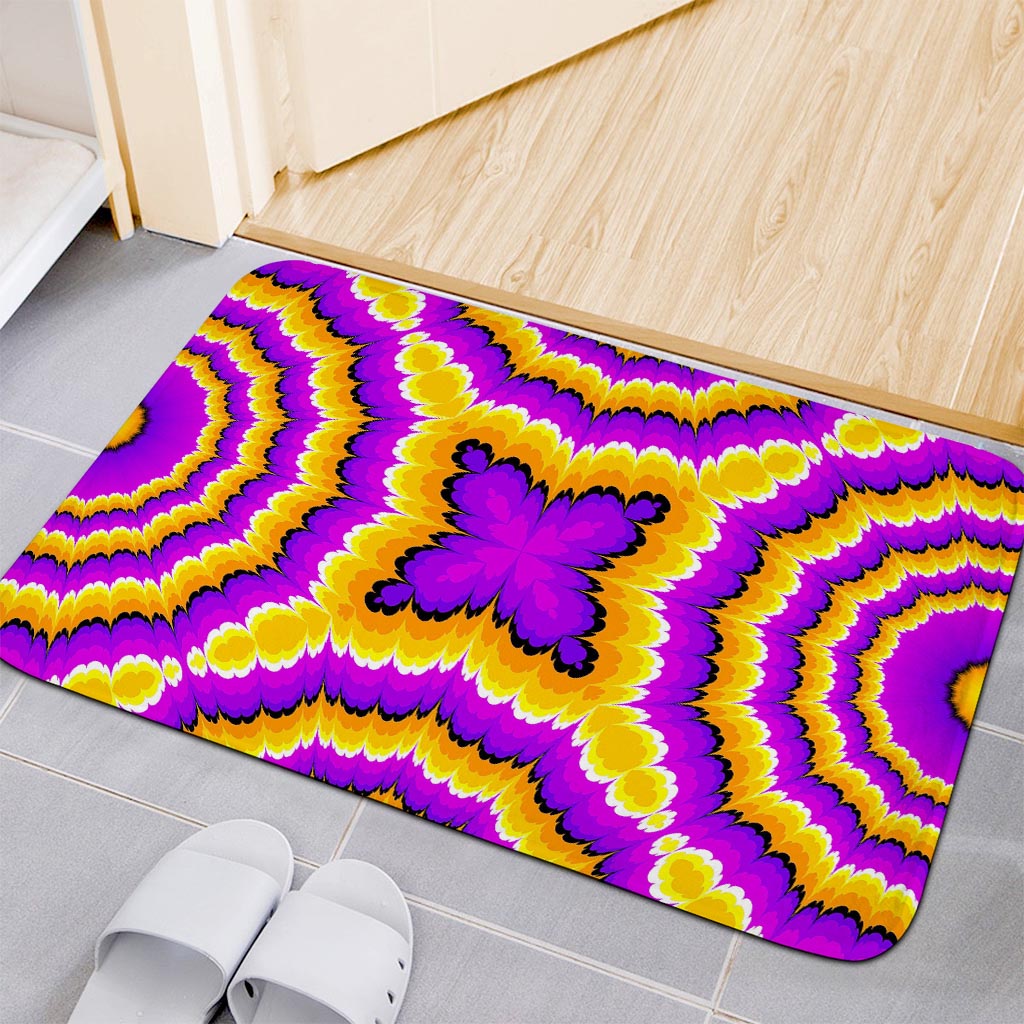 Yellow Explosion Moving Optical Illusion Indoor Door Mat