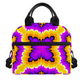 Yellow Explosion Moving Optical Illusion Insulated Lunch Bag