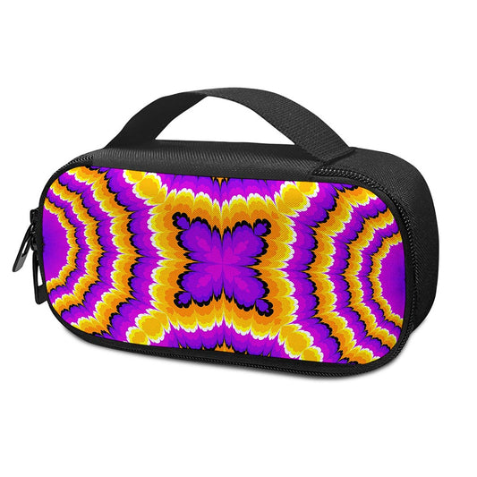 Yellow Explosion Moving Optical Illusion Insulin Cooler Travel Case