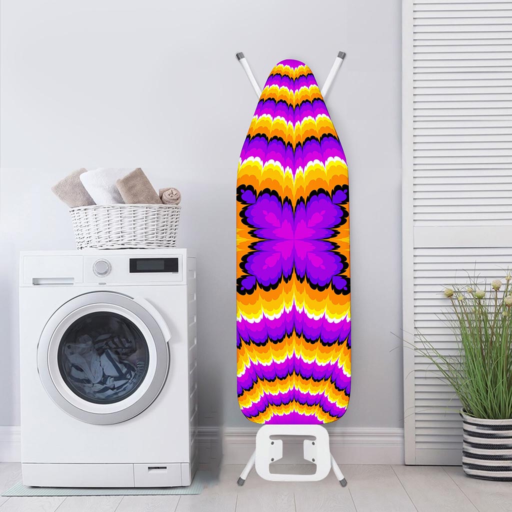 Yellow Explosion Moving Optical Illusion Ironing Board Cover