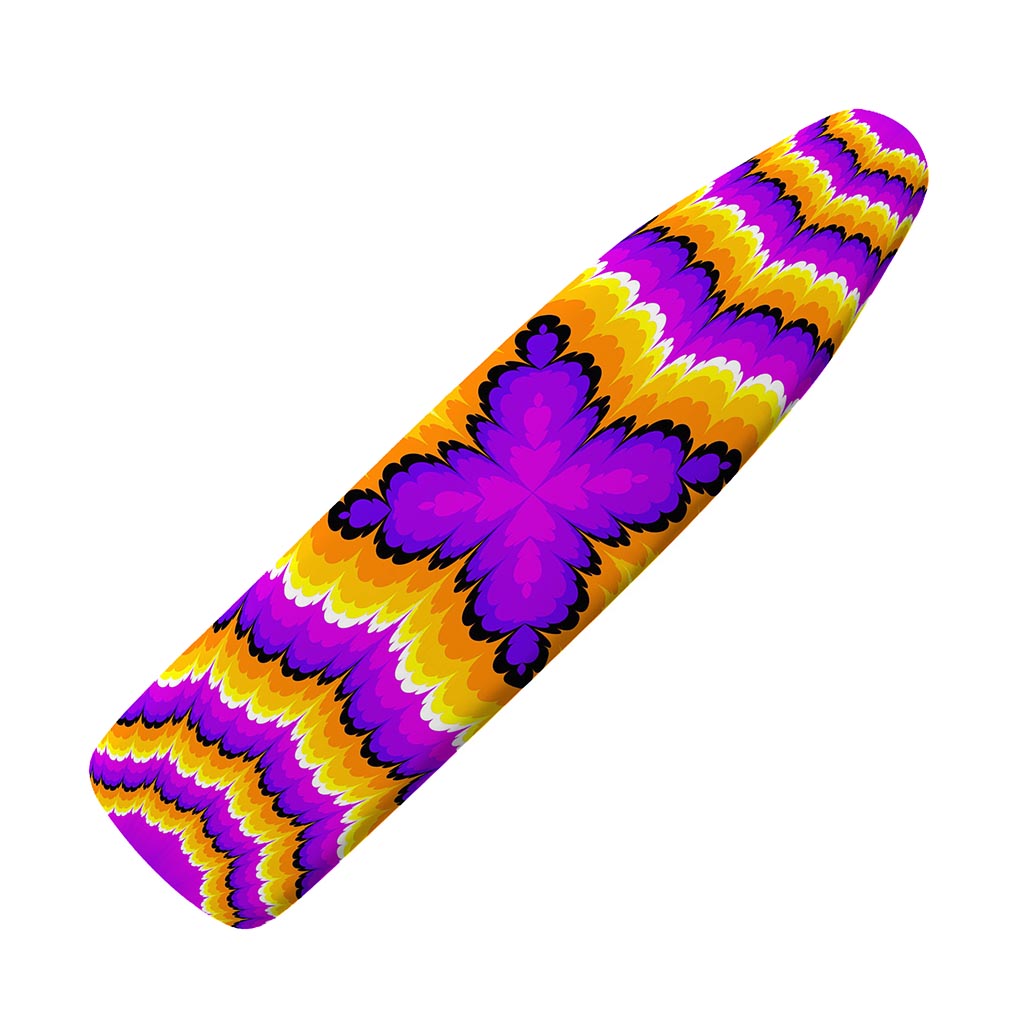 Yellow Explosion Moving Optical Illusion Ironing Board Cover