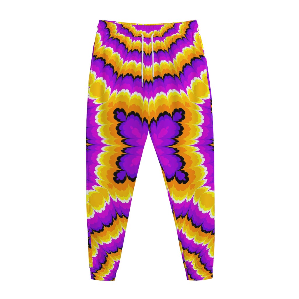 Yellow Explosion Moving Optical Illusion Jogger Pants