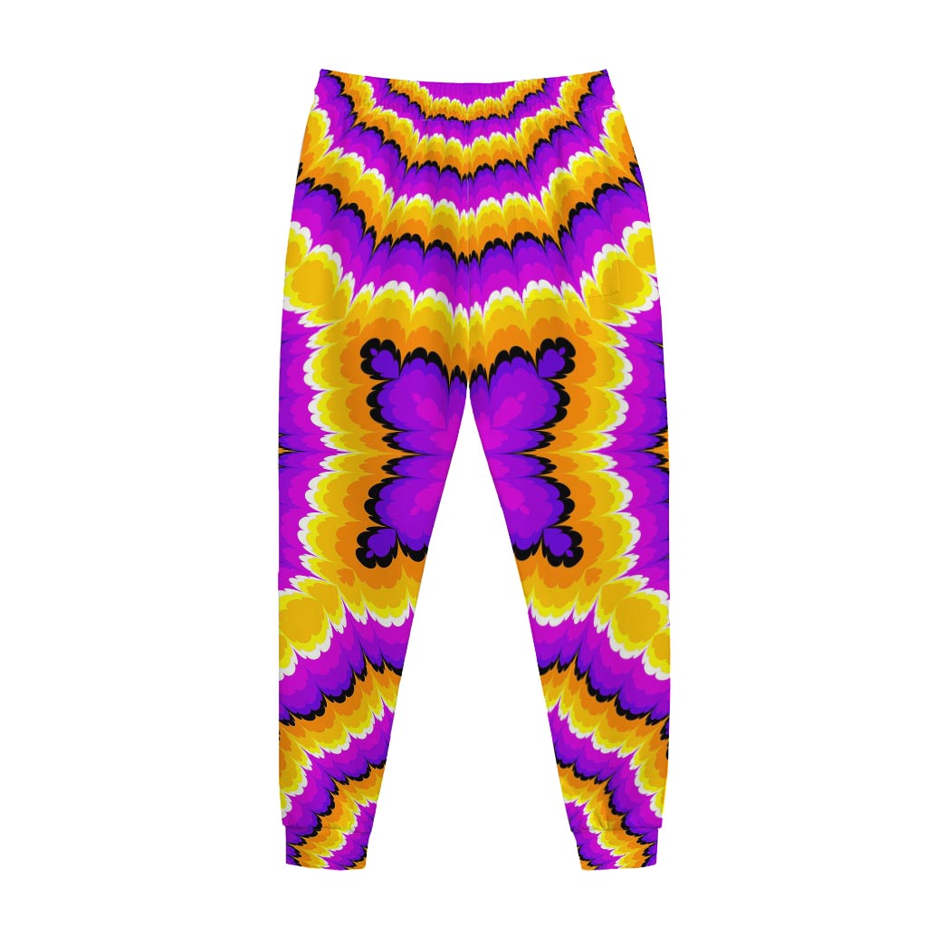 Yellow Explosion Moving Optical Illusion Jogger Pants