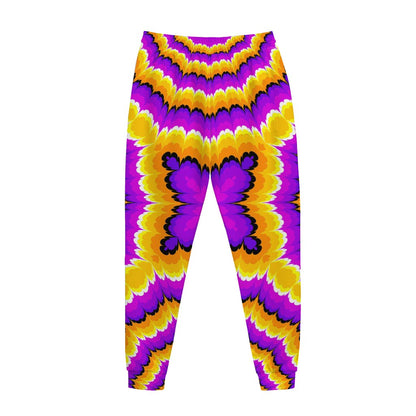 Yellow Explosion Moving Optical Illusion Jogger Pants