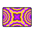 Yellow Explosion Moving Optical Illusion Kitchen Mat