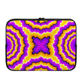 Yellow Explosion Moving Optical Illusion Laptop Sleeve