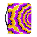 Yellow Explosion Moving Optical Illusion Leather Bible Cover
