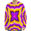 Yellow Explosion Moving Optical Illusion Long Sleeve Baseball Jersey