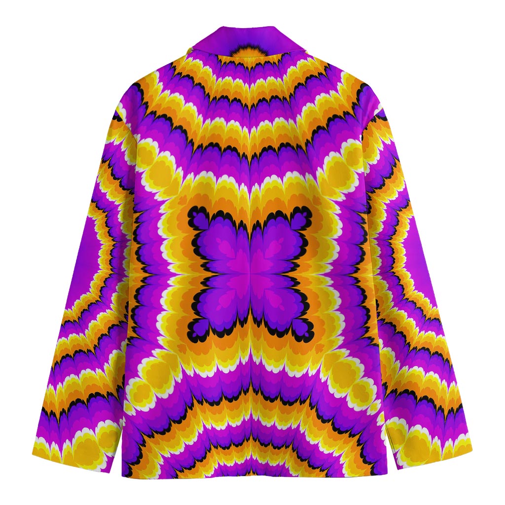 Yellow Explosion Moving Optical Illusion Men's Blazer