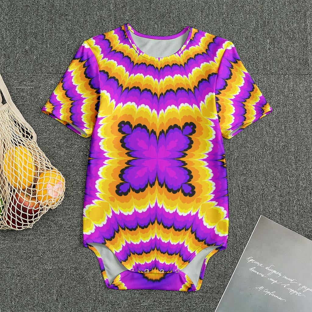 Yellow Explosion Moving Optical Illusion Men's Bodysuit