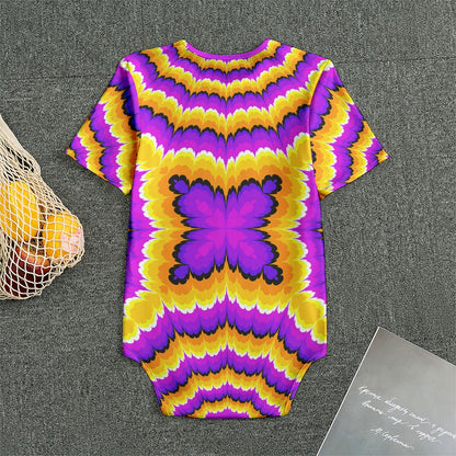 Yellow Explosion Moving Optical Illusion Men's Bodysuit