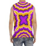 Yellow Explosion Moving Optical Illusion Men's Fitness Tank Top