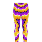 Yellow Explosion Moving Optical Illusion Men's leggings