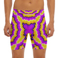 Yellow Explosion Moving Optical Illusion Men's Long Boxer Briefs