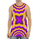 Yellow Explosion Moving Optical Illusion Men's Muscle Tank Top